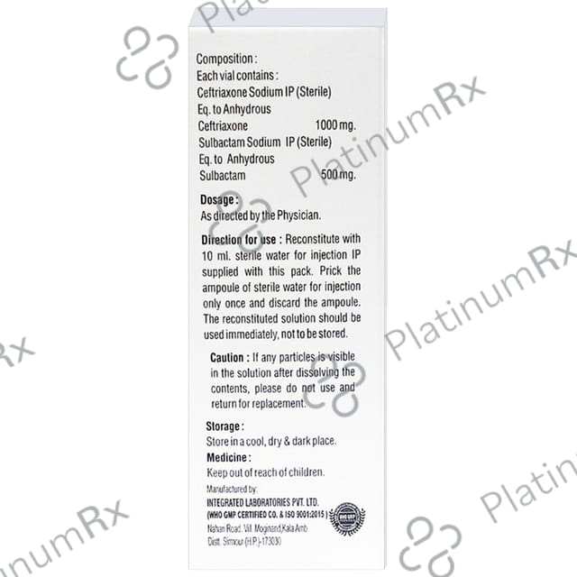 Solvecef 1.5gm Injection 1s