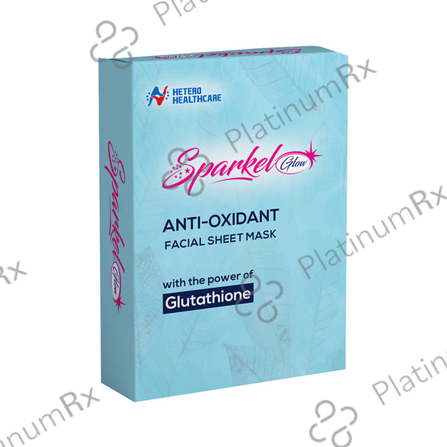 Hetero Healthcare Sparkel Glow Anti-Oxidant Facial Sheet Mask 10 Face Mask