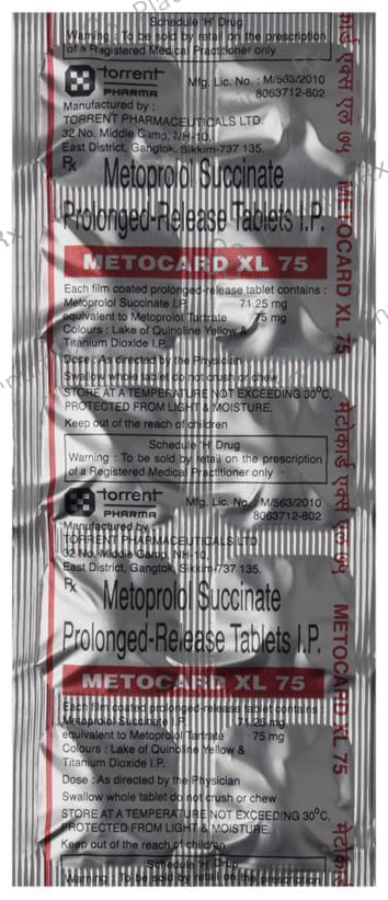 Metocard XL 75mg Tablet 10s