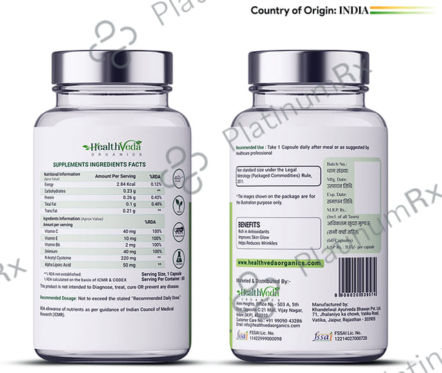 Health Veda Organics Glutathione Builder Capsule