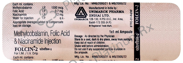 Folcin 2 Injection 1ml