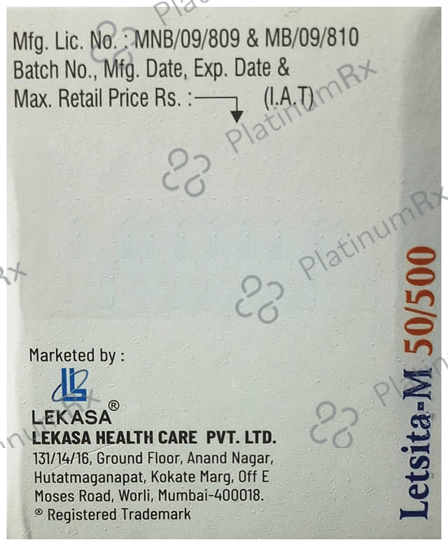 Letsita-M 50/500 Tablet