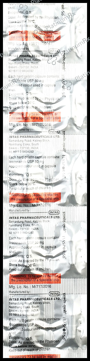 Itaspor SB 500mg Capsule 10s
