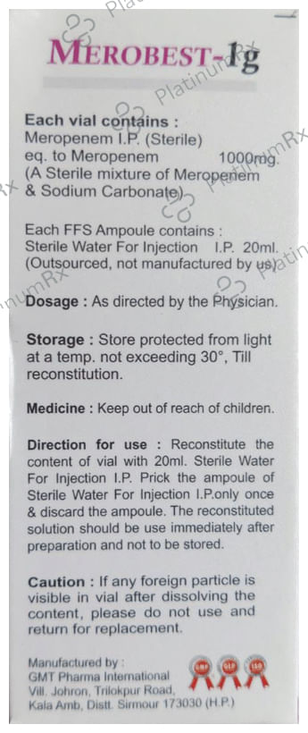 Merobest 1g Injection