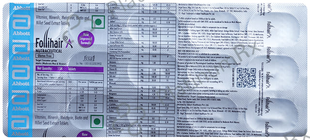 Follihair A Gluten Free Tablet 15s
