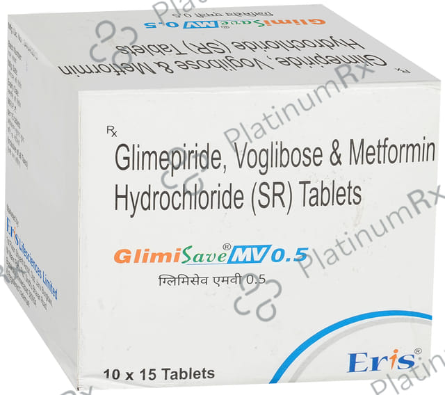 Glimisave MV 0.5/500/0.2mg Tablet SR 15s