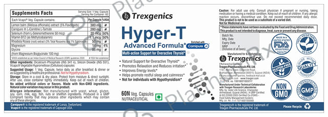 Trexgenics Hyper-T Thyroid Support Veg Capsule