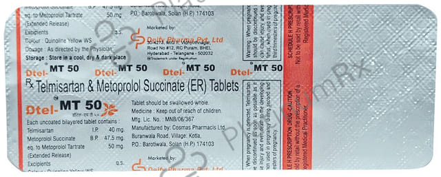 Dtel MT 40mg/50mg Tablet ER 10s