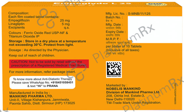 Empaglyde L 25mg Tablet10s