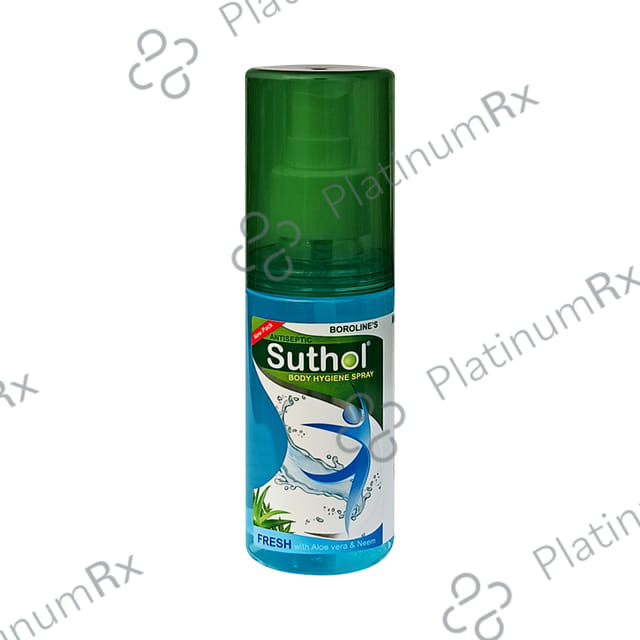 Boroline New Antiseptic Suthol Active Body Hygiene Spray Fresh with Aloe Vera & Neem