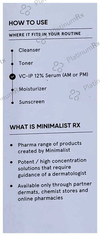 Minimalist Rx VC IP 12% Face Serum 25ml