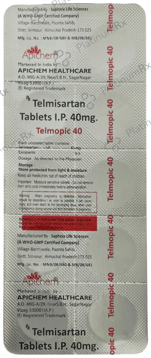 Telmopic 40mg Tablet