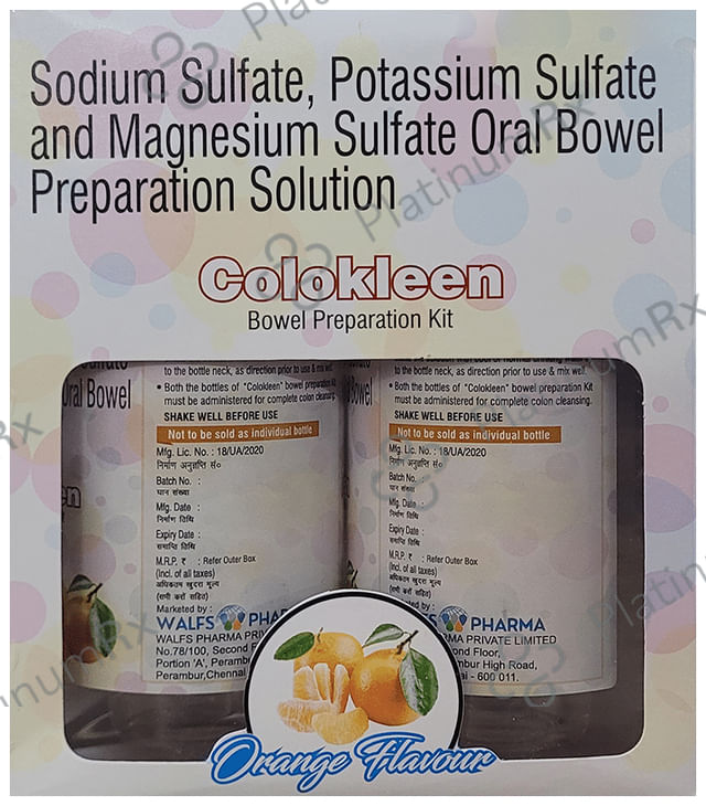 Colokleen Bowel Prepration Kit (177ml Each) Orange