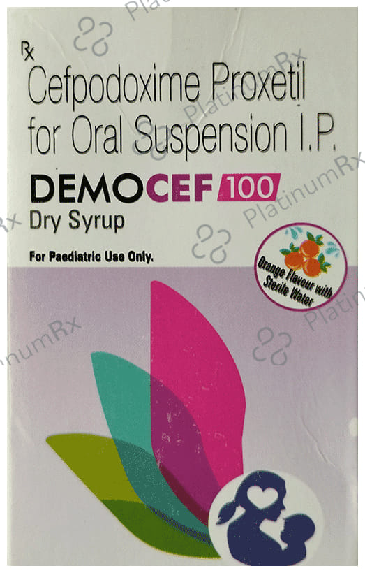 Democef 100 Dry Syrup Orange