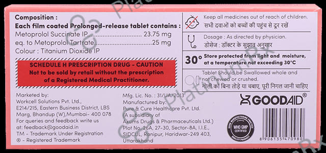 Goodolol XL 25mg Tablet PR 10s