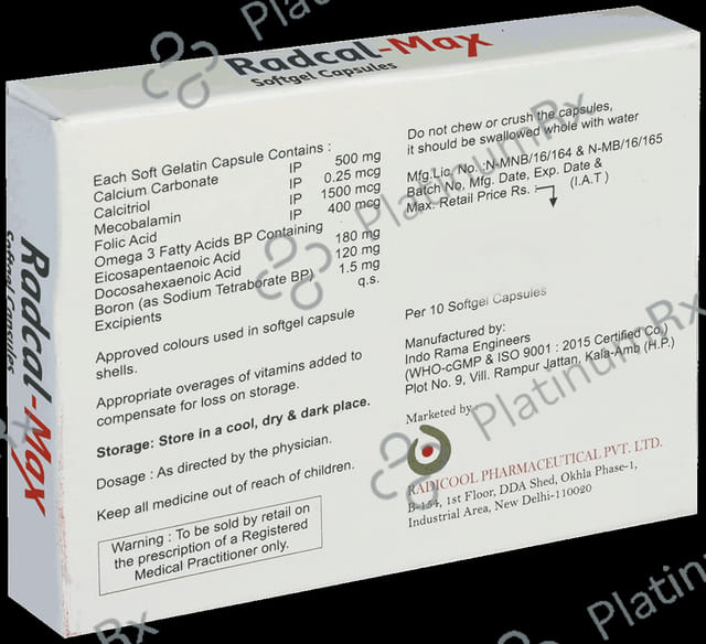 Radcal Max Softgel Capsule 10s
