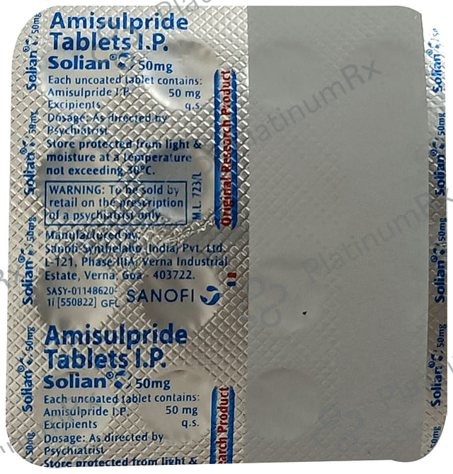 Solian 50mg Tablet 15s