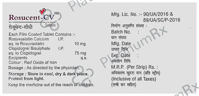 Rosucent 75/10mg CV Tablet 10s