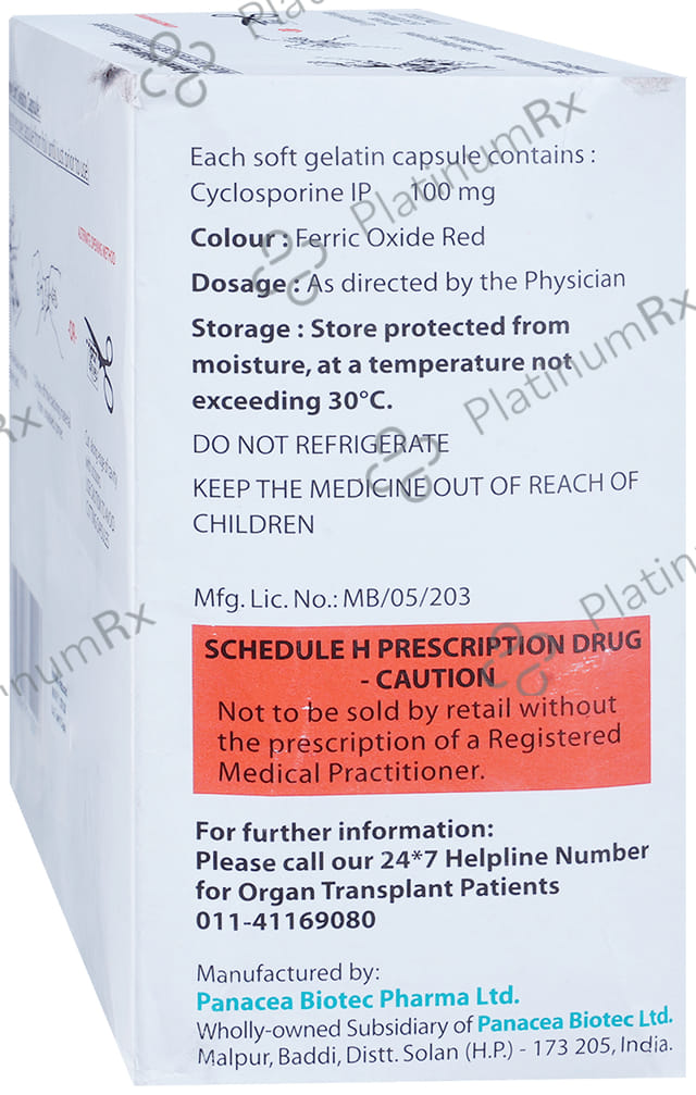 Panimun Bioral 100mg Capsule 6s
