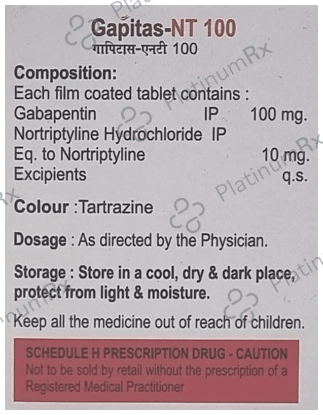 Gapitas NT 100/10mg Tablet 15s