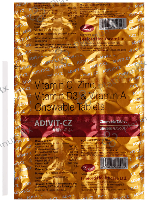 Leeford Adivit-CZ Chewable Tablet Orange