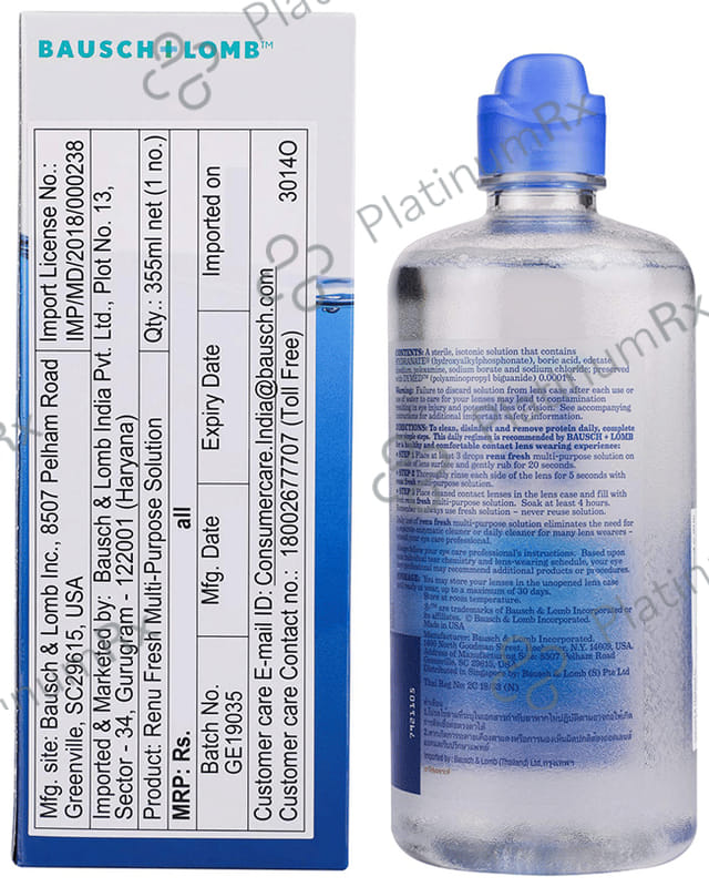 Renu Fresh Lens Cleansing Solution 355ml
