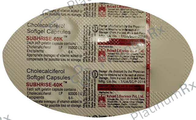 Subhrise 60K Soft Gel Capsule 4s