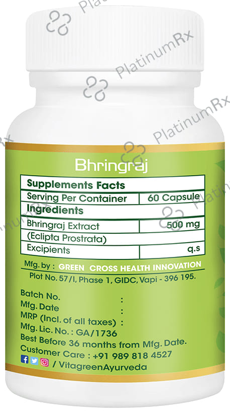 Vitagreen Bhringraj 500mg Capsule