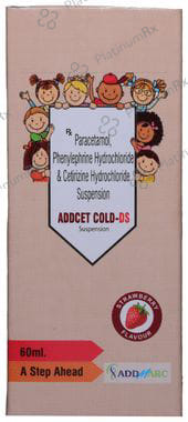 Addcet Cold DS Strawberry Oral Suspension 60ml