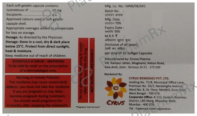Acnerus I 10mg Soft Gelatin Capsule 10s