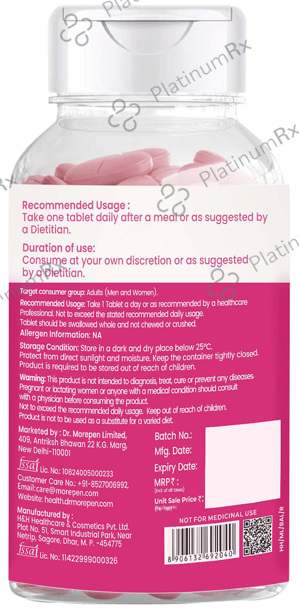 Dr. Morepen Biotin+ Advanced - Tablet for Healthy Hair, Skin & Nails Tablet