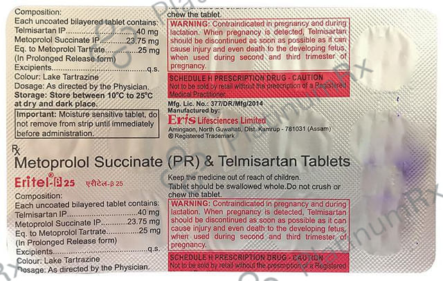 Eritel B 40/25mg Tablet PR 15s