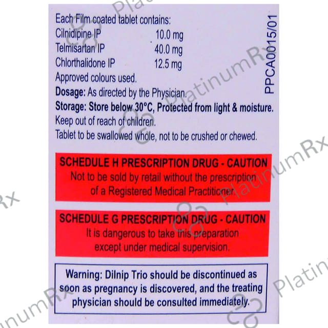 Dilnip Trio 12.5/10/40mg Tablet 10s