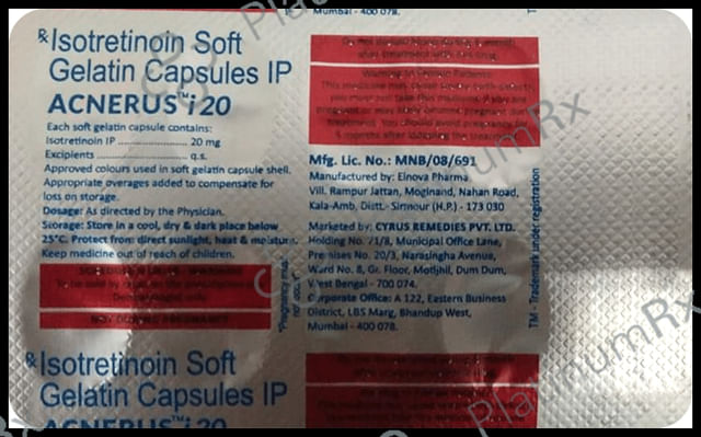 Acnerus I 20mg Soft Gelatin Capsule 10s