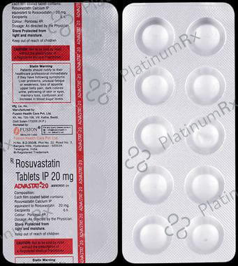 Advastat 20mg Tablet 10s