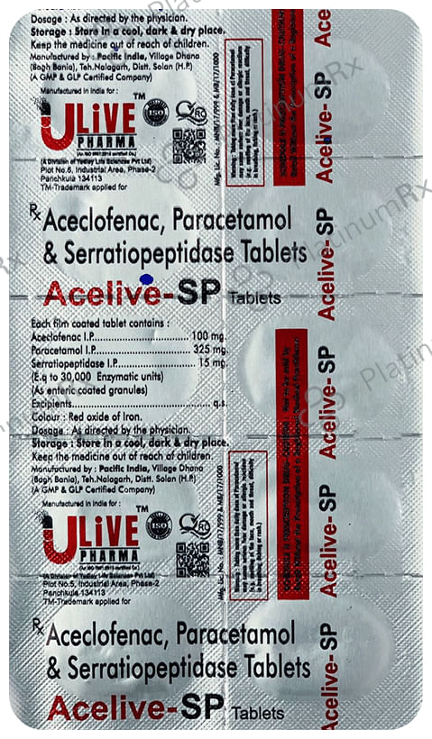 Acelive SP 100/325/15mg Tablet 10s Ulive Pharma