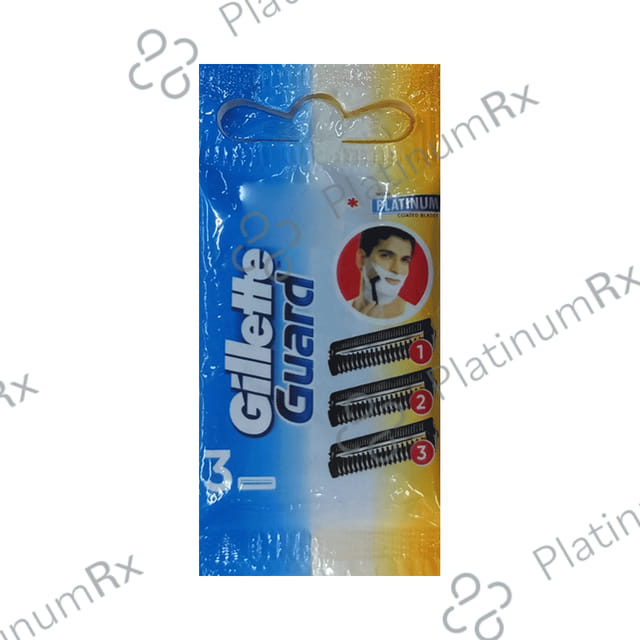 Gillette Guard with Platinum Coating Razor with 3 Blades