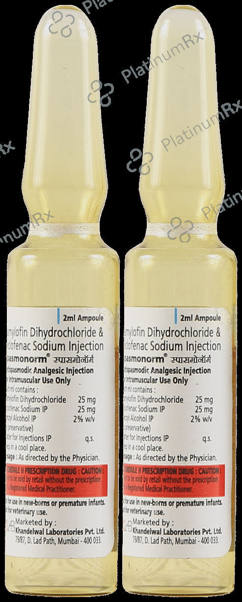 Spasmonorm 25/25mg Injection 2ml