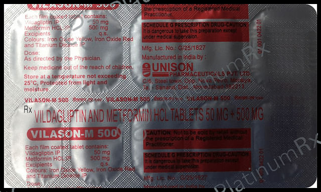 Vilason M 500/50mg Tablet 10s