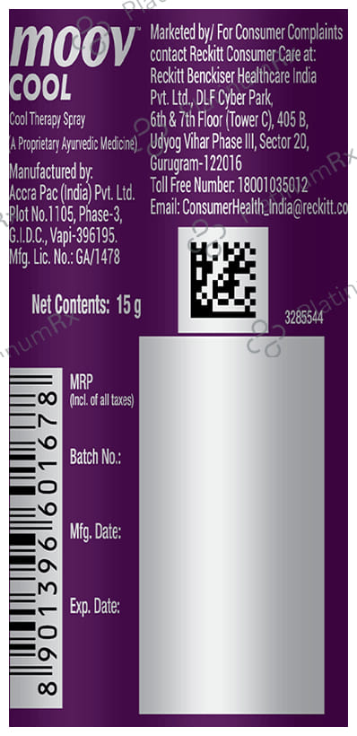 Moov Cool Therapy Spray 15gm