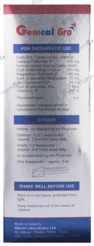 Gemcal Gro Suspension 200ml