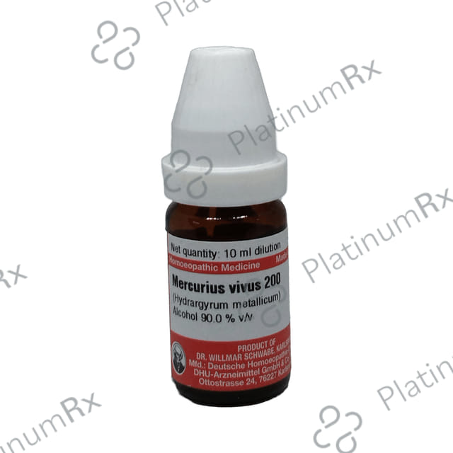 Dr Willmar Schwabe Germany Mercurius Vivus (Hydrargyrum Metallicum) Dilution 200