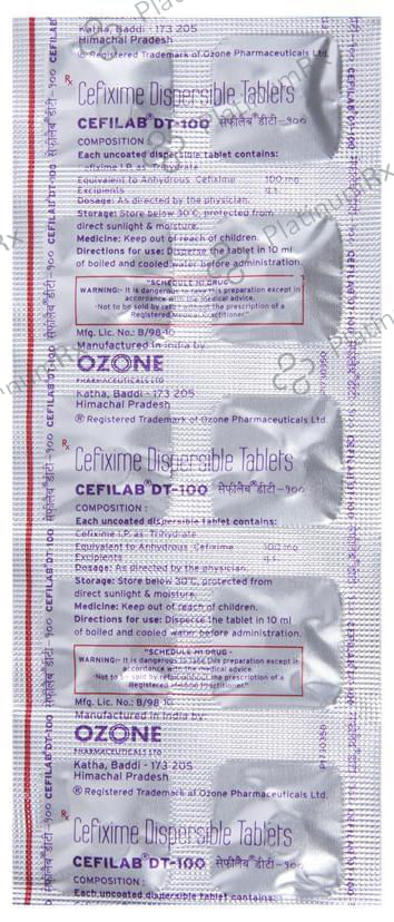 Cefilab DT 100mg Tablet 10s