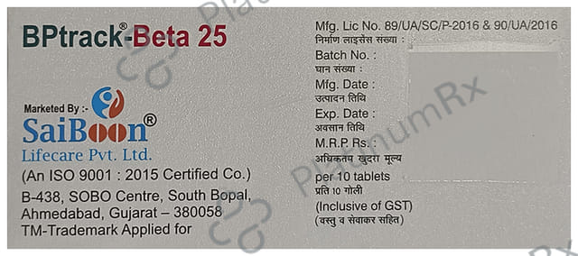 Bptrack Beta 25/40mg Tablet ER 10s
