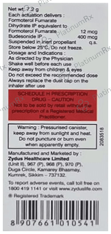Formonide Forte 12/400mcg Inhaler 120MDI
