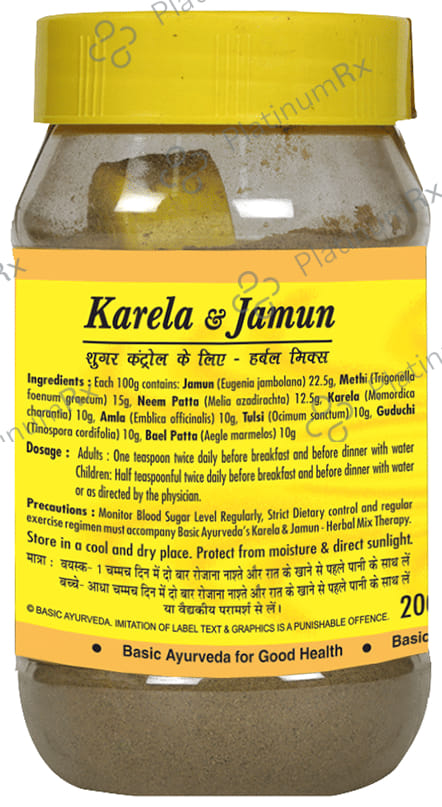 Basic Ayurveda Karela Jamun Herbal Mix Powder
