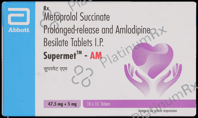 Supermet AM 50/5mg Tablet PR 10s
