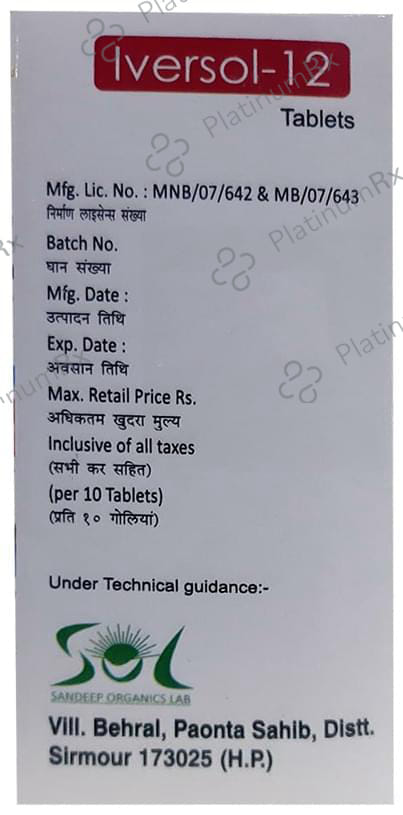Iversol 12 Tablet