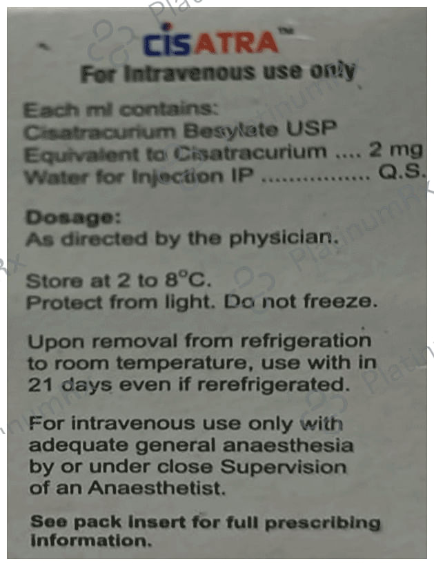 Cisatra Injection 5 Injection