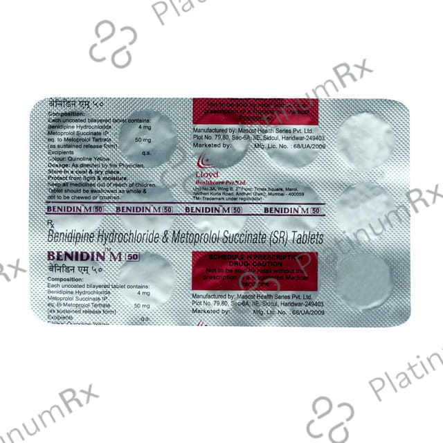 Benidin M 4/50mg Tablet SR 15s